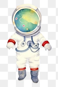 PNG Astronaut space moon white background. 