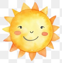 PNG Sun cartoon sky white background. 