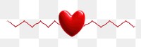 PNG Heartbeat line white background cartoon diagram. 