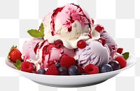 PNG Ice cream dessert sundae berry. 