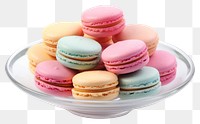 PNG Macaron plate macarons food. 