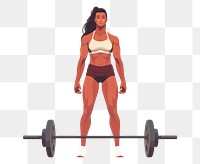 PNG Deadlift sports female adult. 