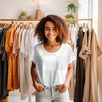 Women's blouse png, transparent mockup