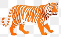 PNG Orange tiger wildlife animal mammal. 