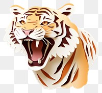 PNG Simple tiger roar animal mammal craft. 