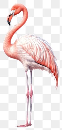 PNG Flamingo drawing animal bird. AI generated Image by rawpixel.
