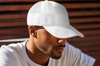 Men's cap, png transparent mockup