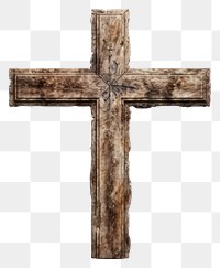 PNG Wooden cemetery cross crucifix symbol old. AI generated Image by rawpixel.