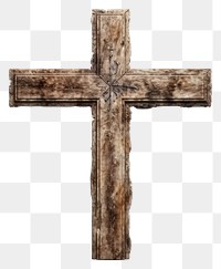 PNG Wooden cemetery cross crucifix symbol old. 