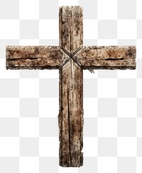 PNG Symbol cross wood architecture. 