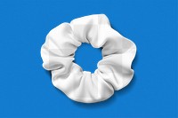 Hair scrunchie png transparent mockup