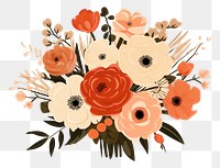 PNG Flower bouquet flower painting pattern. 