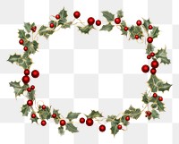 PNG Christmas border christmas jewelry wreath. 