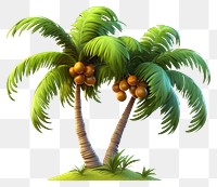 PNG Palm tree coconut cartoon plant. 