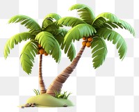 PNG Palm tree plant leaf white background. AI generated Image by rawpixel.
