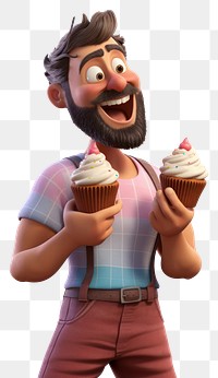 PNG Cupcakes cartoon dessert food. AI generated Image by rawpixel.
