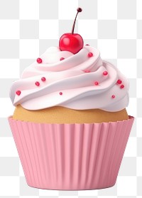 PNG Cupcake cupcake dessert cream. AI generated Image by rawpixel.