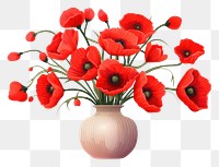 PNG Flower poppy plant vase. 