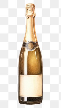 PNG Champagne bottle drink wine. 