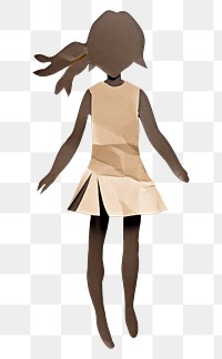 PNG Girl paper art toy. AI generated Image by rawpixel.