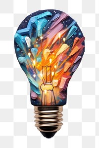 PNG Light bulb lightbulb electricity illuminated. AI generated Image by rawpixel.