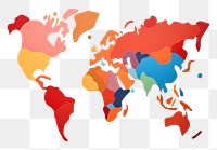 PNG World map topography creativity. AI generated Image by rawpixel.