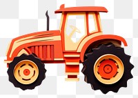 PNG Tractor vehicle white background transportation. 