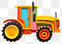 PNG Tractor vehicle toy white background. AI generated Image by rawpixel.