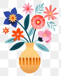 PNG Vase flower craft plant art. AI generated Image by rawpixel.