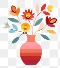 PNG Vase flower craft plant art. 