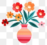 PNG Vase flower pattern craft plant. 