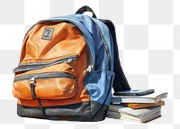 PNG School bag backpack suitcase luggage. AI generated Image by rawpixel.