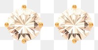 PNG Diamond earrings gemstone jewelry accessories. 