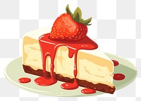 PNG Cheesecake strawberry dessert cream. 