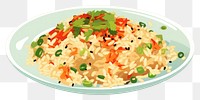 PNG Fried rice plate food vegetable. 