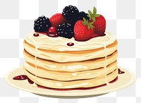 PNG Crepe cake berry dessert pancake. AI generated Image by rawpixel.