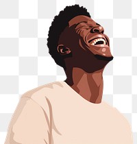 PNG Black man laughing adult creativity happiness. 