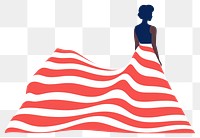 PNG Woman usa dress flag pattern  