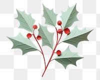 PNG Holly leave christmas plant leaf. 