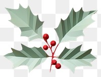 PNG Holly leave christmas paper plant. AI generated Image by rawpixel.