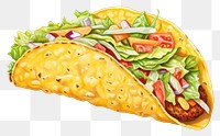 PNG Taco food white background vegetable. 