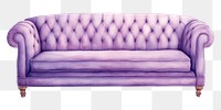 PNG Luxury purple sofa furniture white background comfortable. AI generated Image by rawpixel.