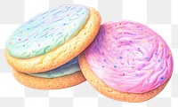 PNG Unicorn cookies dessert icing food. AI generated Image by rawpixel.