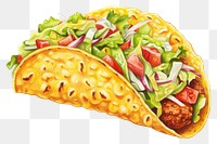 PNG Taco food white background vegetable. AI generated Image by rawpixel.