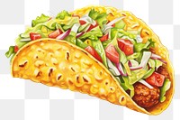 PNG Taco food white background vegetable. 