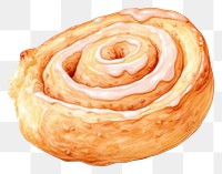 PNG Cinnamon roll dessert pastry bread. AI generated Image by rawpixel.