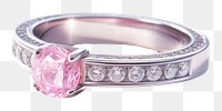 PNG Pink diamond ring gemstone jewelry silver. 