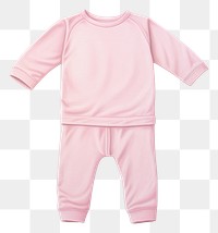 PNG Pink pajamas white background sweatshirt outerwear. 