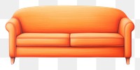 PNG Luxury orange sofa furniture comfortable relaxation. 