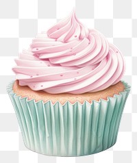 PNG Birthday cupcake dessert cream food. AI generated Image by rawpixel.